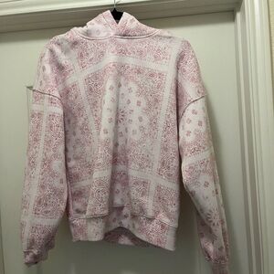 Abercrombie Pink Bandana Print Hoodie Sweatshirt